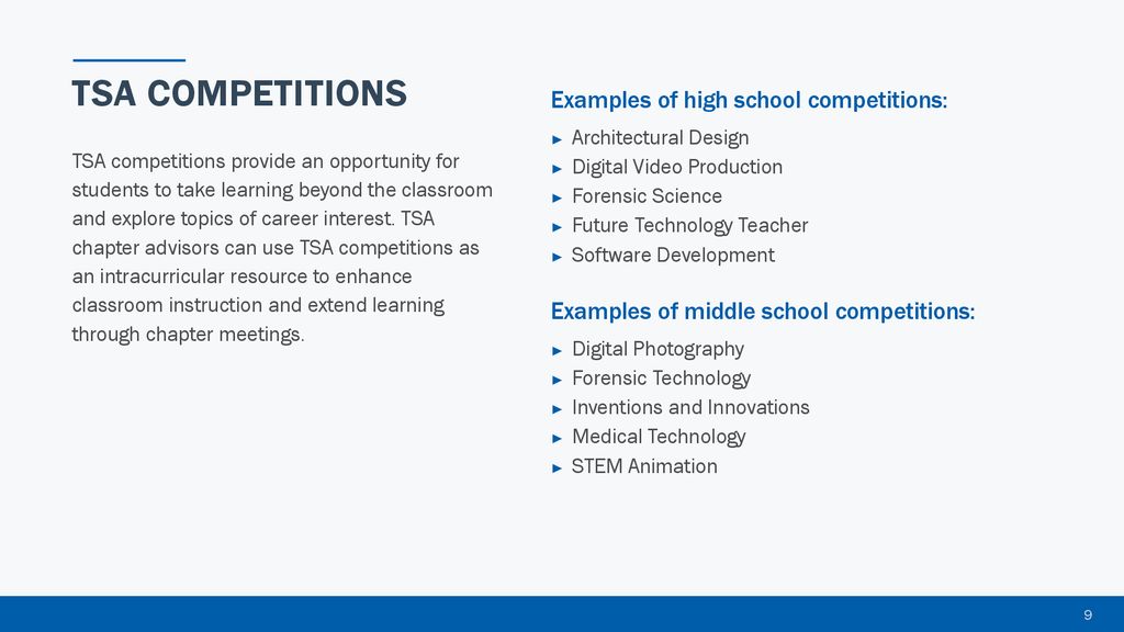 Tsa Competitive Events Guide 2025