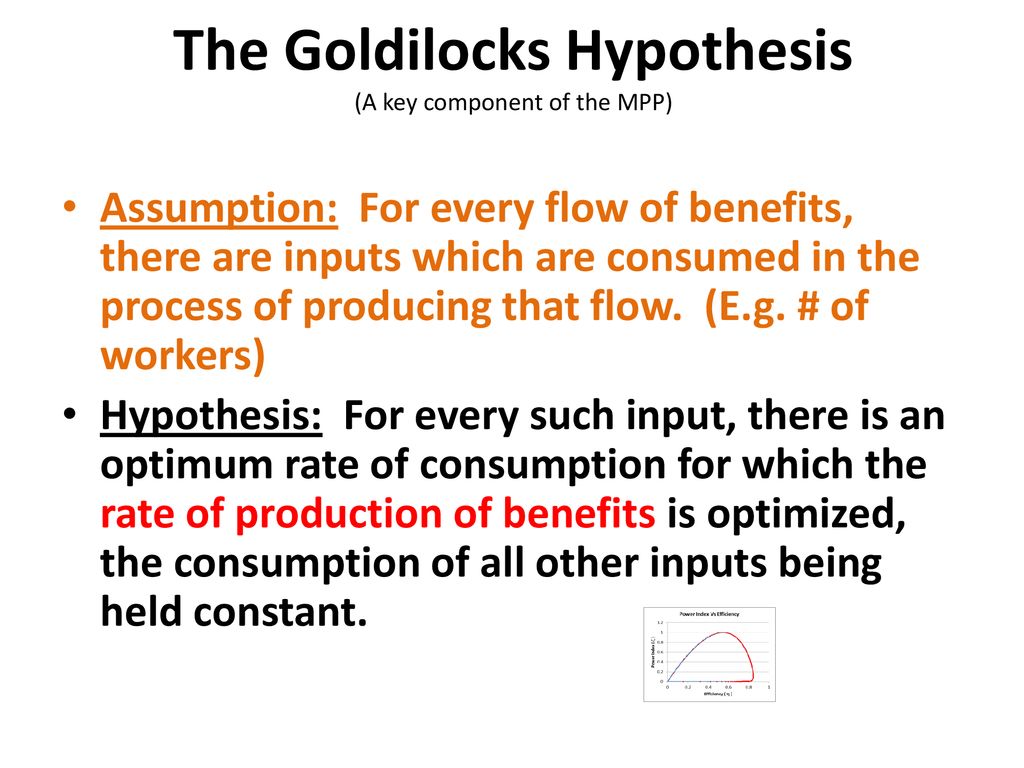 goldilocks hypothesis meaning