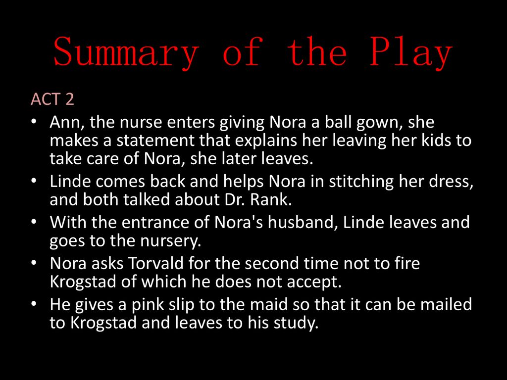 Summary of the Play ACT 2.
