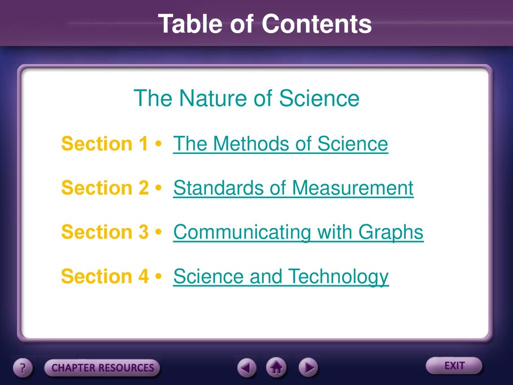 Table of Contents The Nature of Science - ppt download
