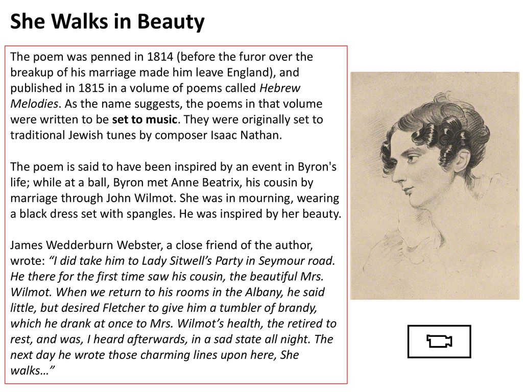 She Walks In Beauty By Lord Byron Ppt Download