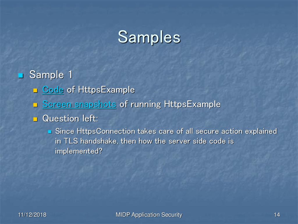 Midp application security ppt download