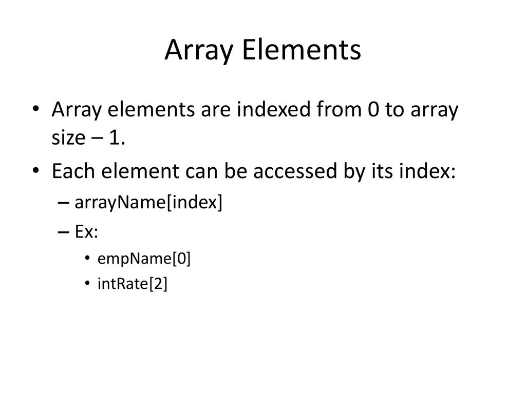 Array ISYS ppt download