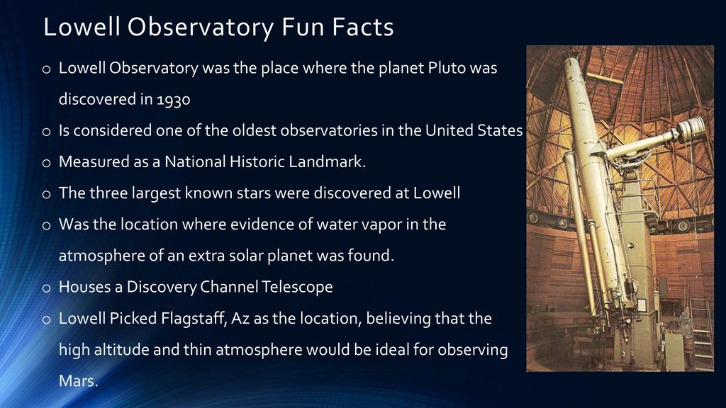 Lowell Observatory Flagstaff, Arizona. - ppt download