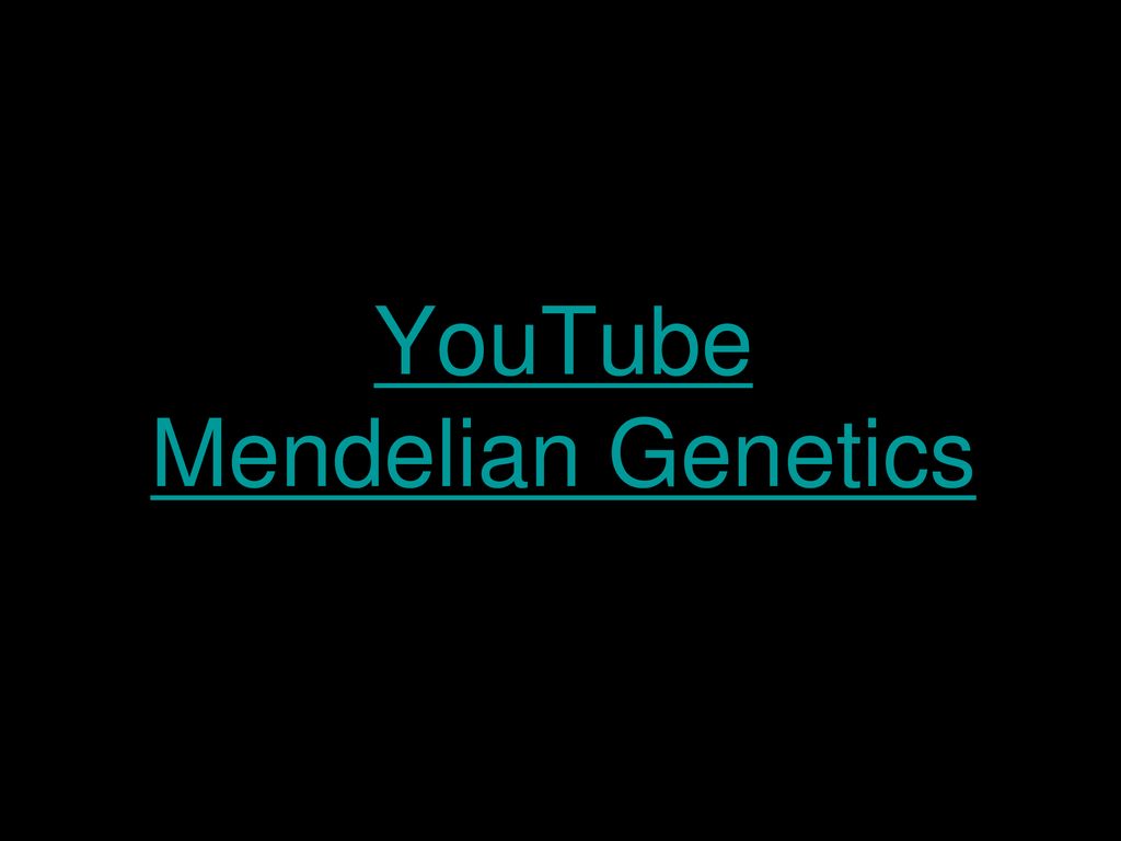 YouTube Mendelian Genetics