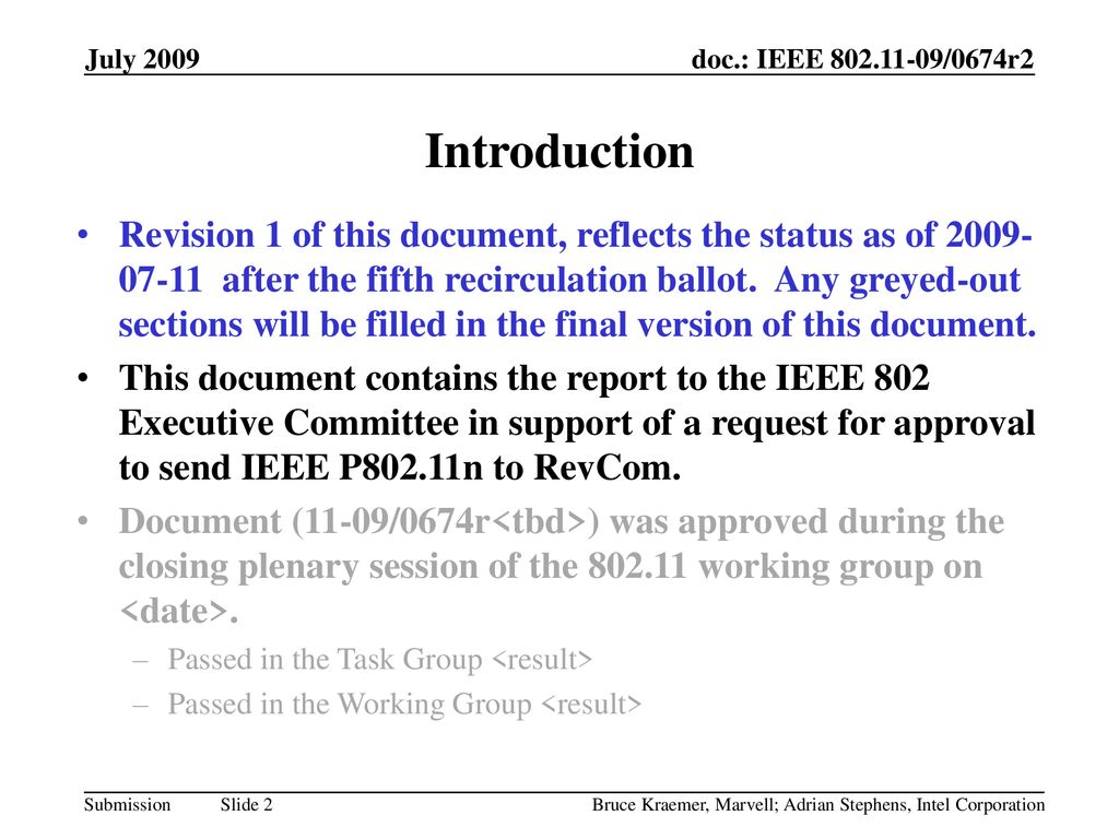 June 2009 doc.: IEEE /0674r0. July Introduction.
