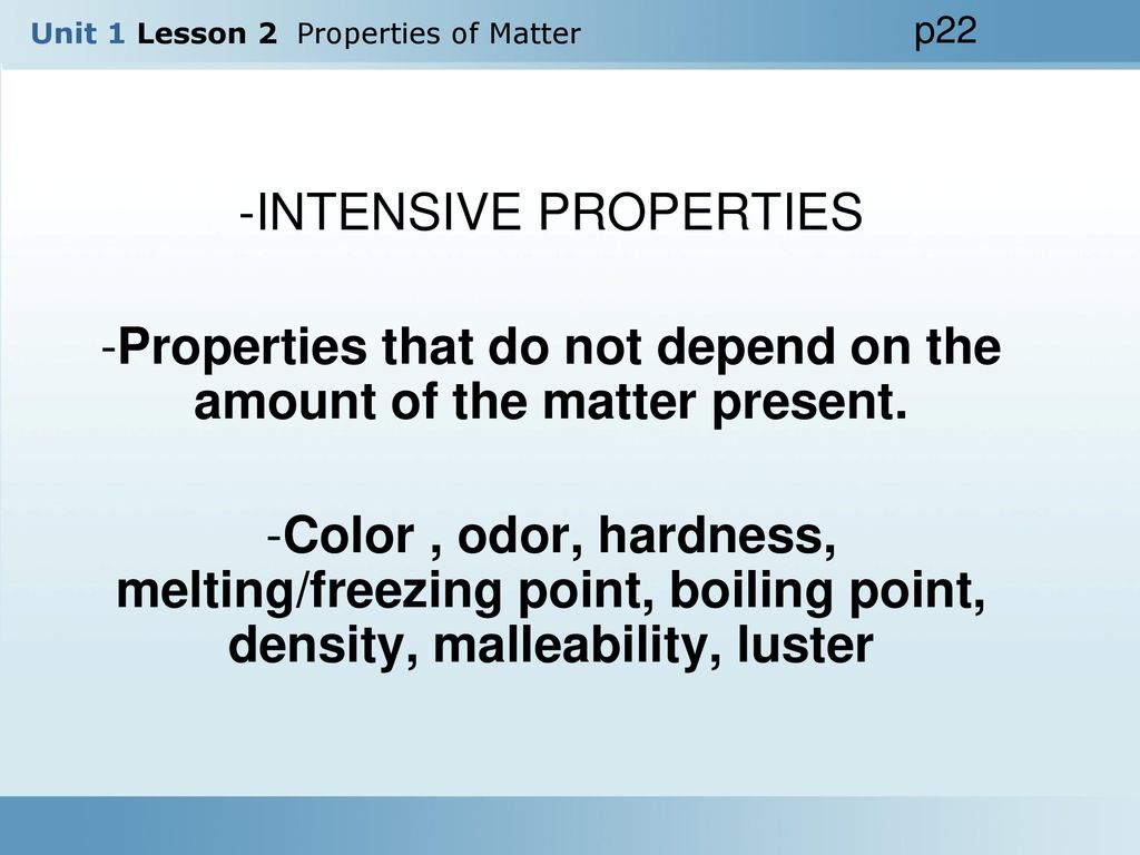 Intensive And Extensive Properties Of Matter Ppt Download