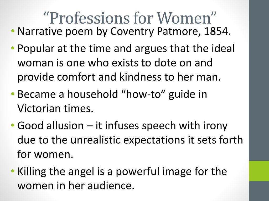 professions for women summary