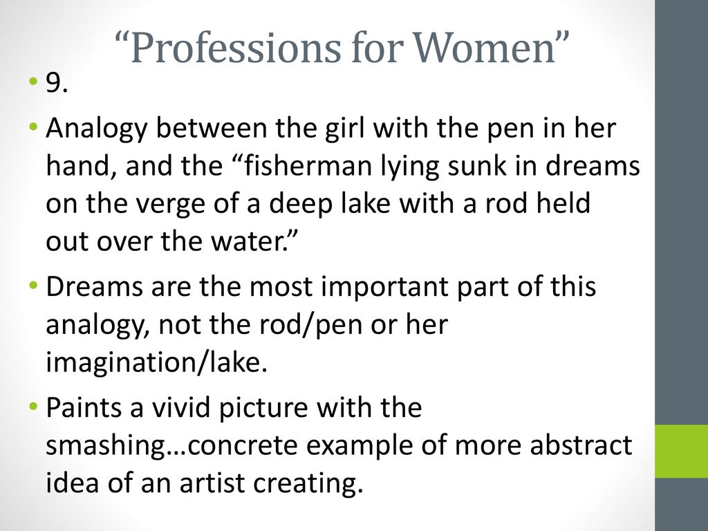 professions for women woolf