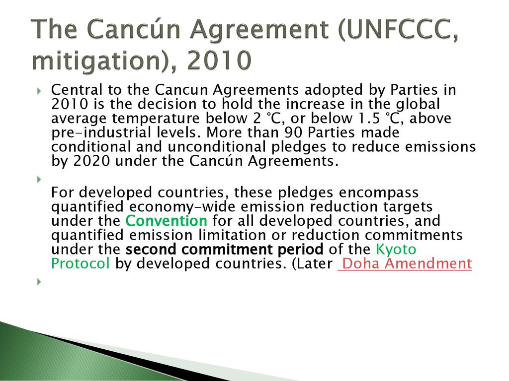 Lecture 3 Repetition The rather open objectives of the UNFCCC were