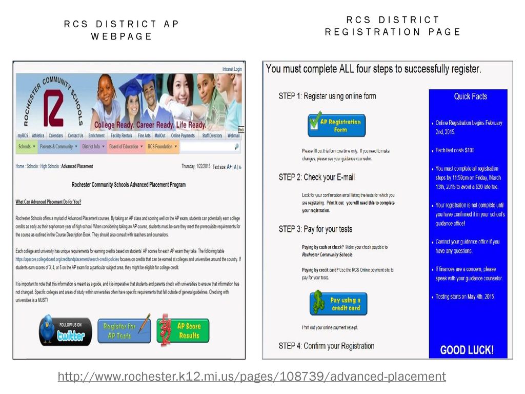 RCS District Registration Page