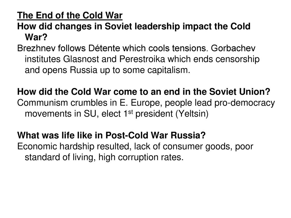 Cold war review ppt download