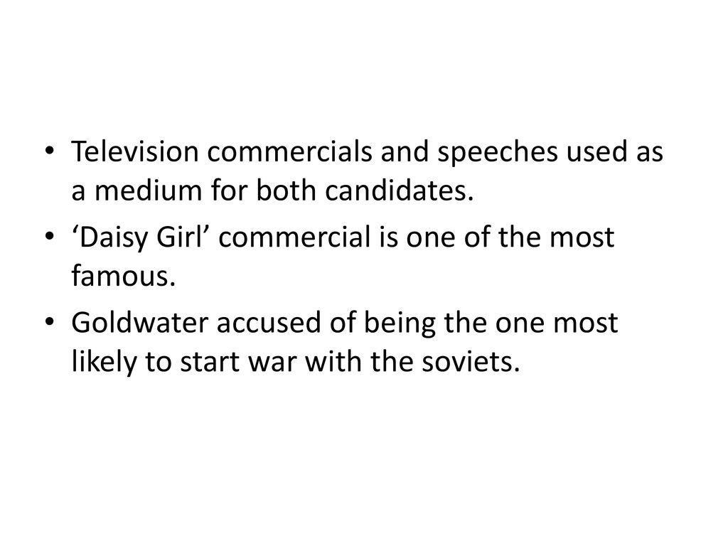 Television commercials and speeches used as a medium for both candidates.