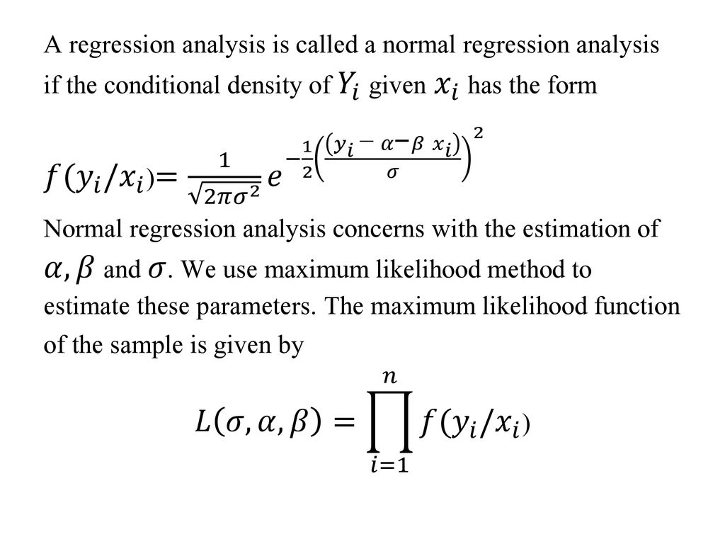 2 The Normal Regression Analysis Ppt Download