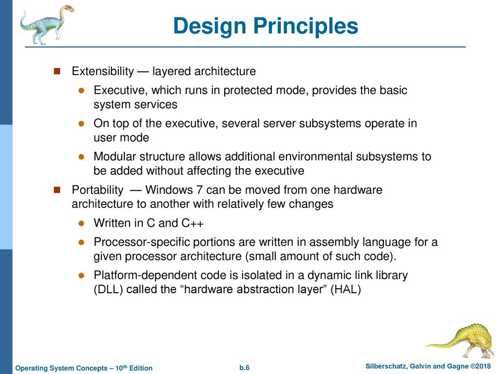 Design Principles Extensibility — layered architecture