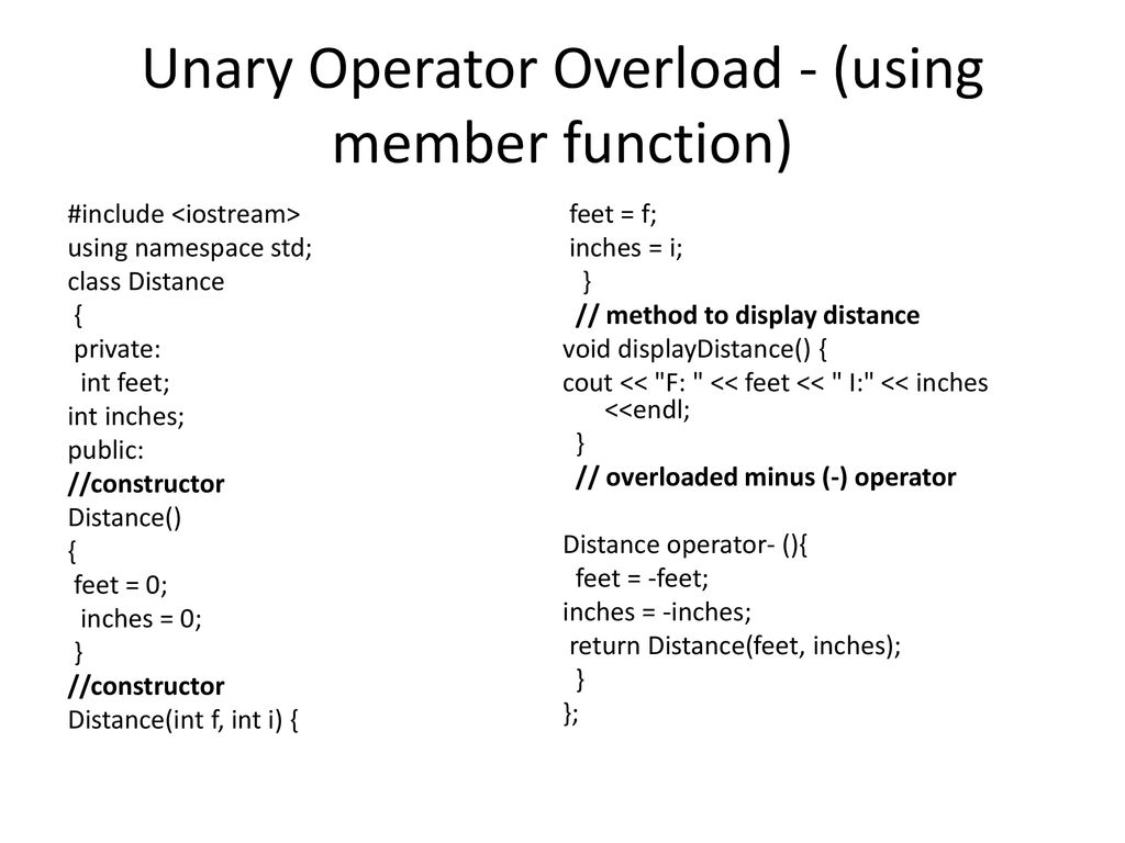 What is Unary Operator Overloading in C++? - Coding Ninjas