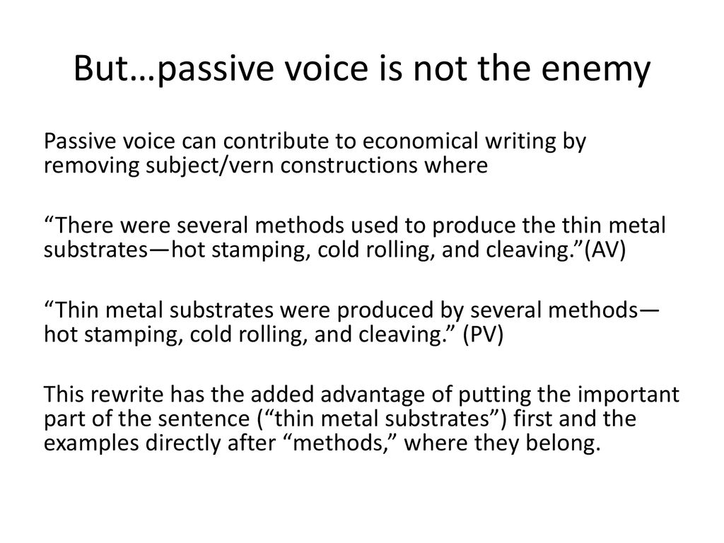 removing passive voice