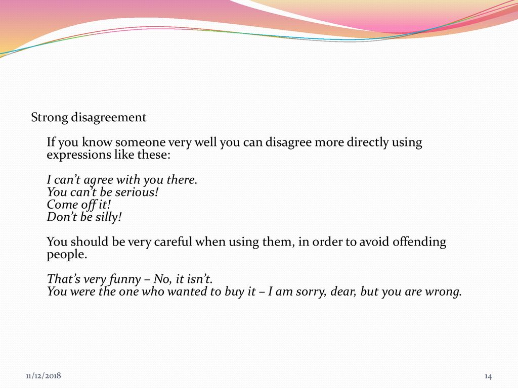 AGREE AND DISAGREE 11/12/ ppt download