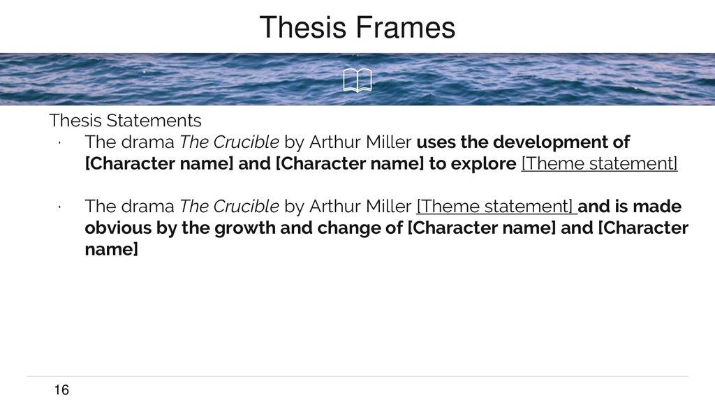 thesis statements the crucible