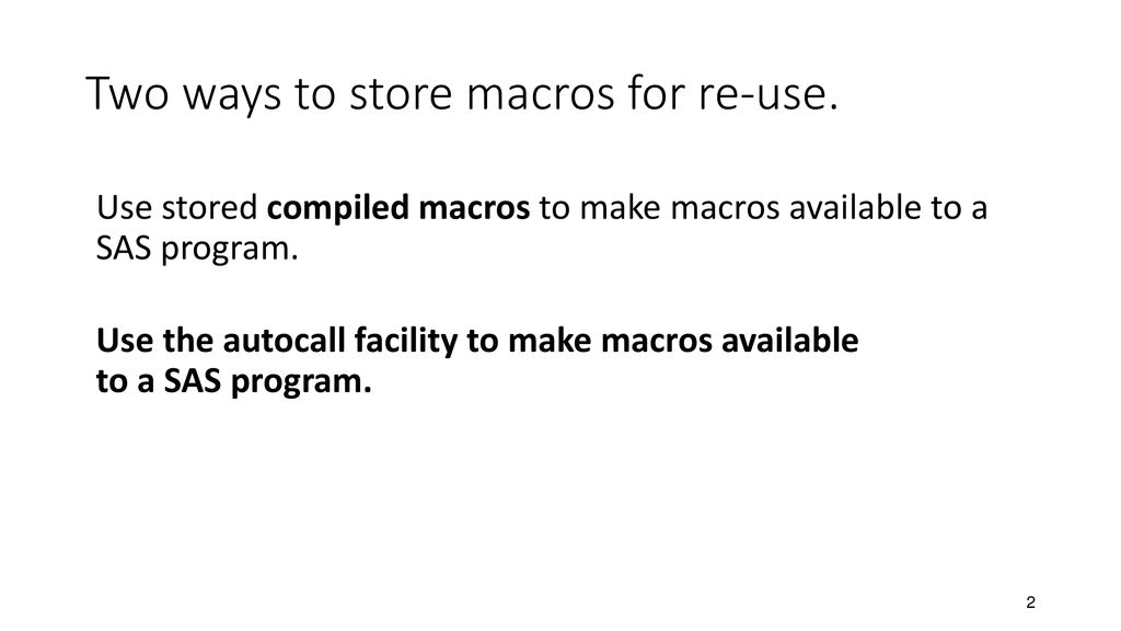 3 Macro Storage. - ppt download