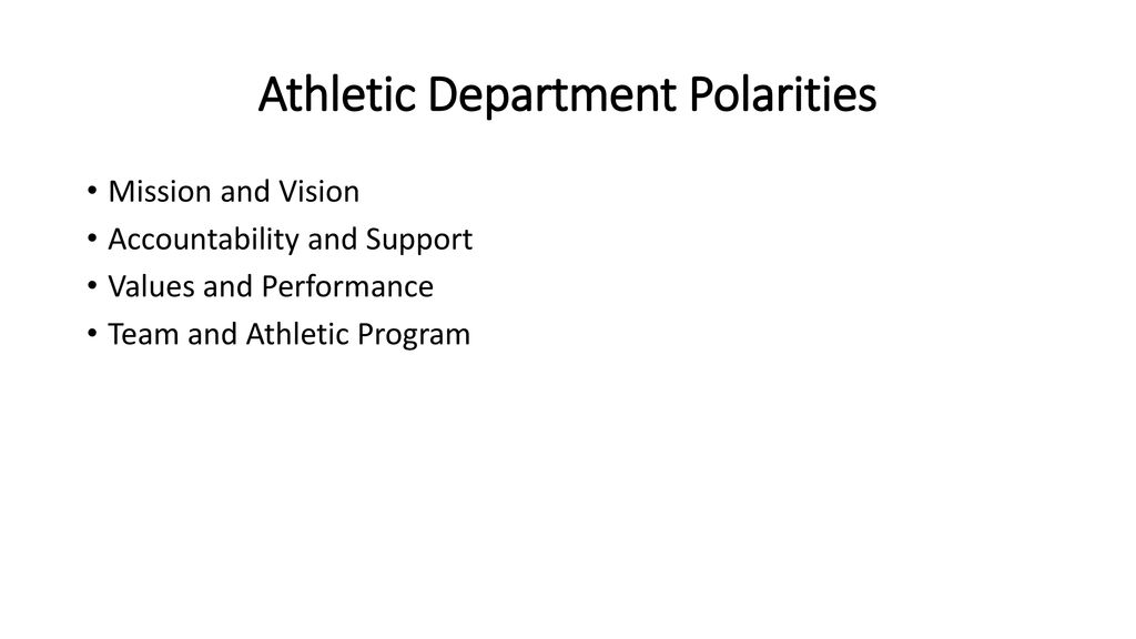 Athletic Department Polarities
