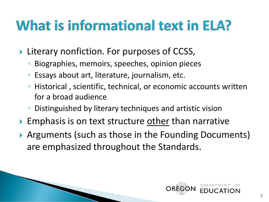 What is informational text in ELA