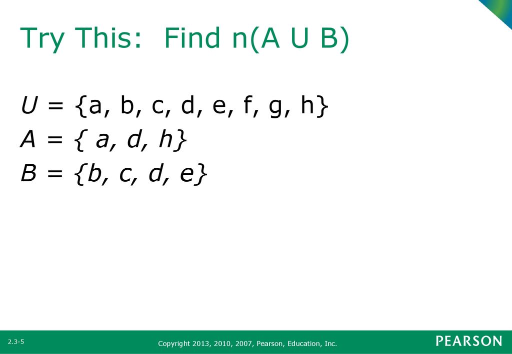 Section 2 3b Venn Diagrams And Set Operations Ppt Download