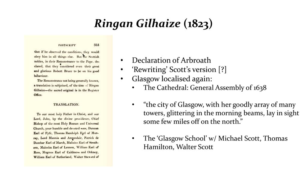 Ringan Gilhaize (1823) Declaration of Arbroath