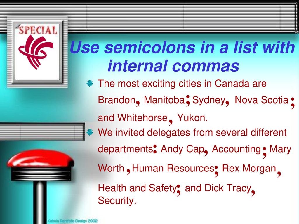 Using semicolons ppt download