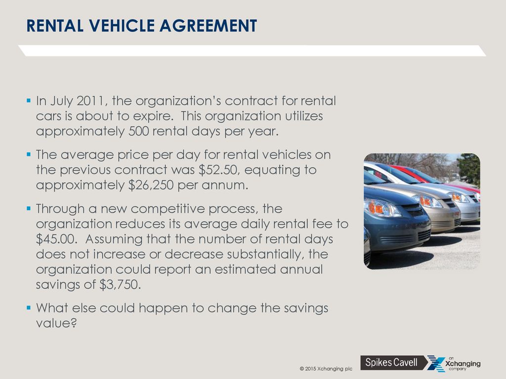 Rental vehicle agreement