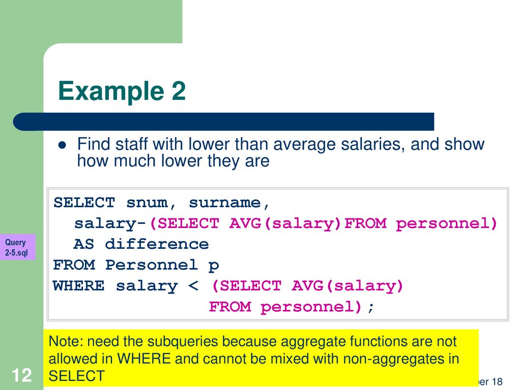 More sql nested and union queries and more ppt download