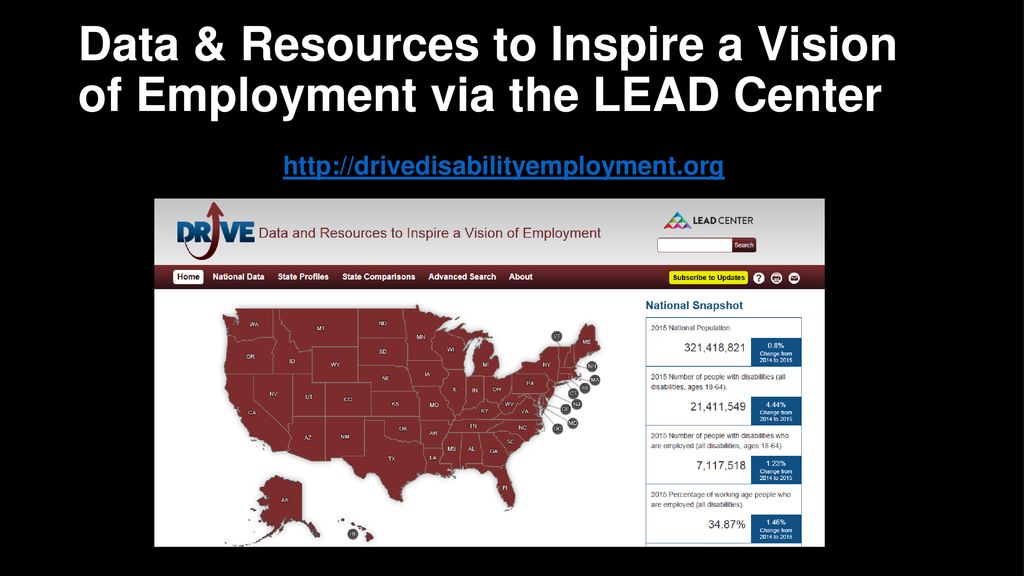 Data & Resources to Inspire a Vision of Employment via the LEAD Center