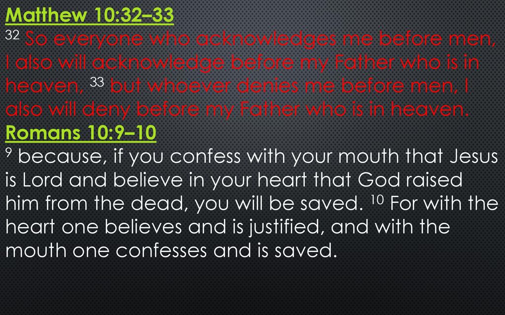 Matthew 10:32–33