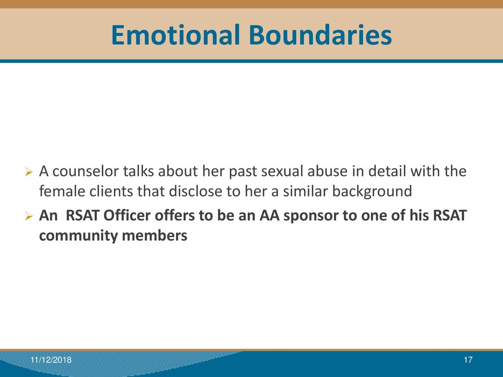 Emotional Boundaries Module I: Research