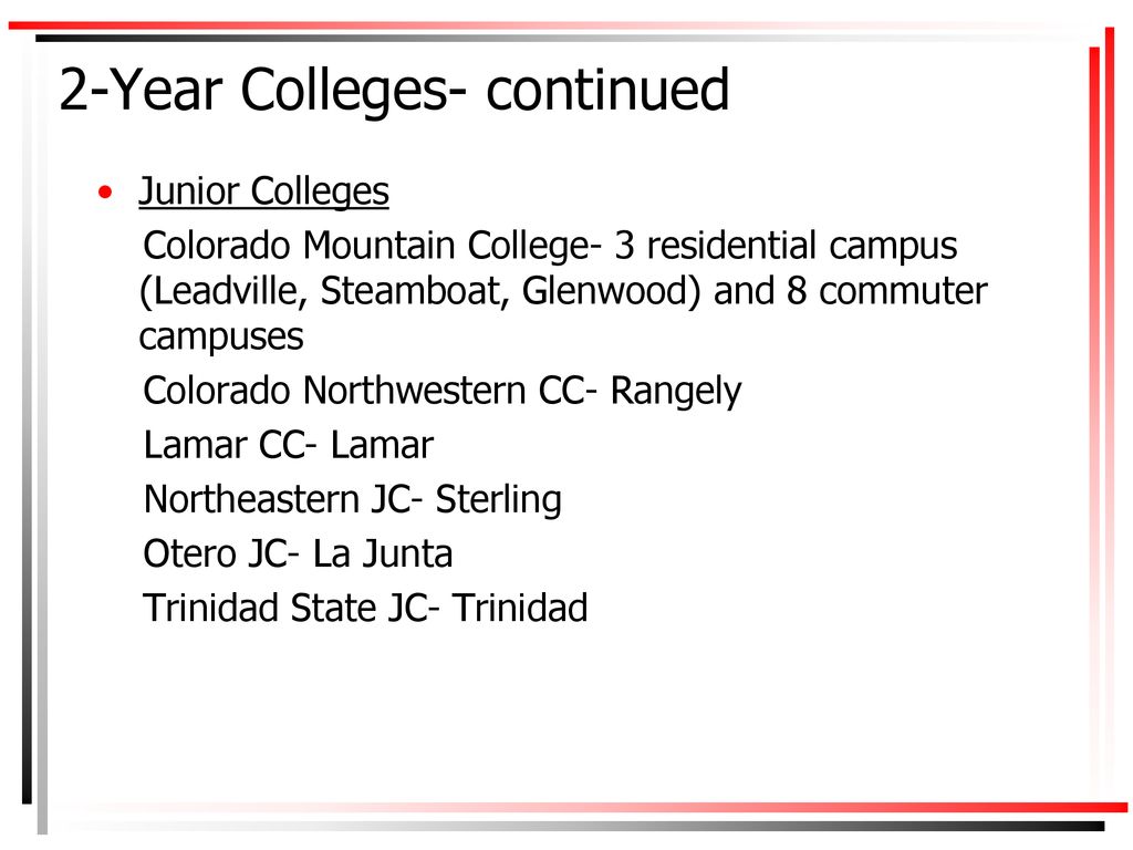 Is a 2-Year College Right for my Student - ppt download