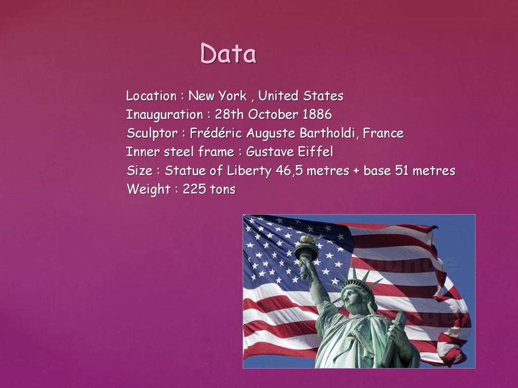 The Statue of Liberty. - ppt download