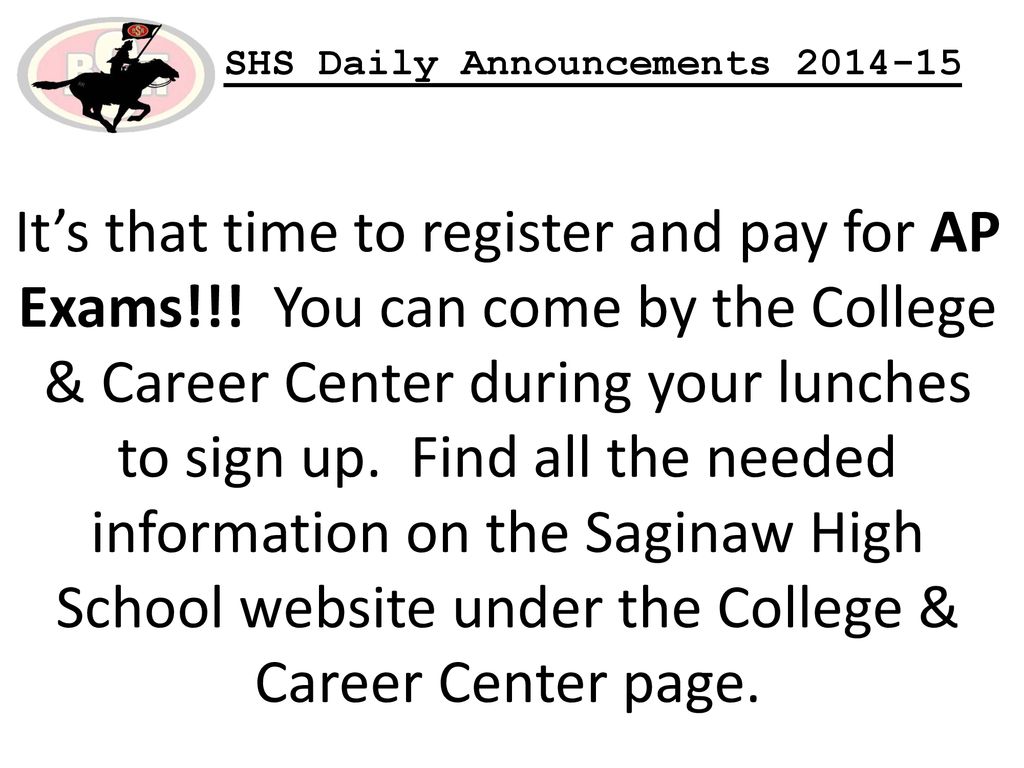 SHS Daily Announcements