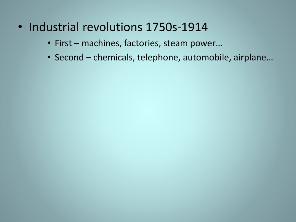 Industrial revolutions 1750s ppt download