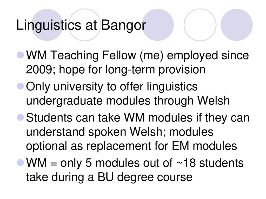 Welsh medium linguistics: Approaches and challenges ppt download