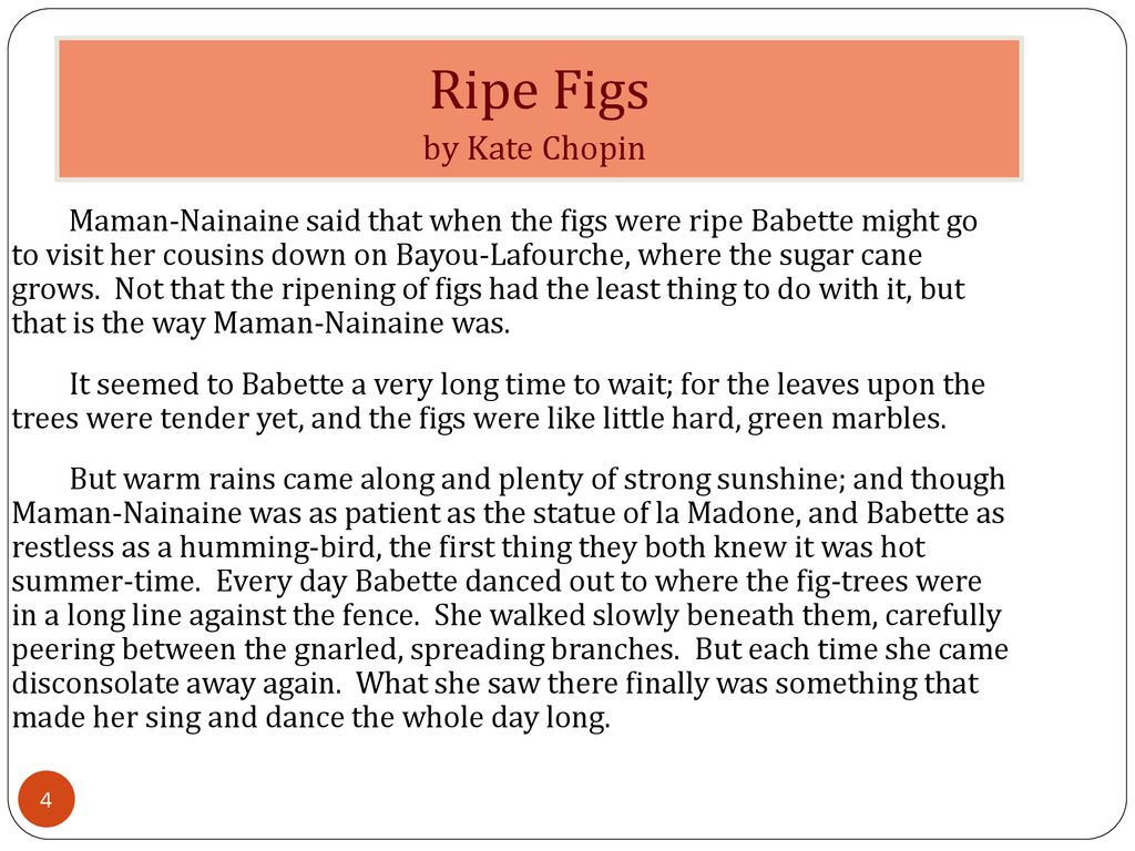 ripe figs kate chopin analysis