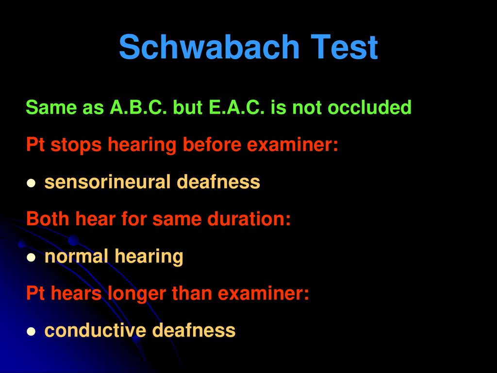 Clinical Tests for Hearing and Tests of Eustachian Tube Function - ppt  download