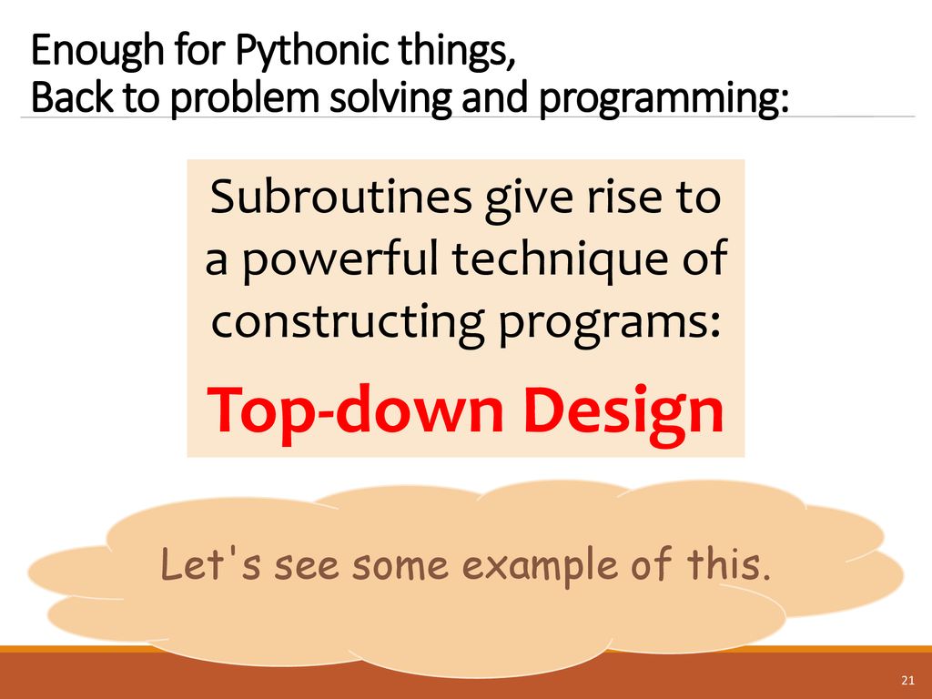 Subroutines in Python Computers and Programming - ppt download