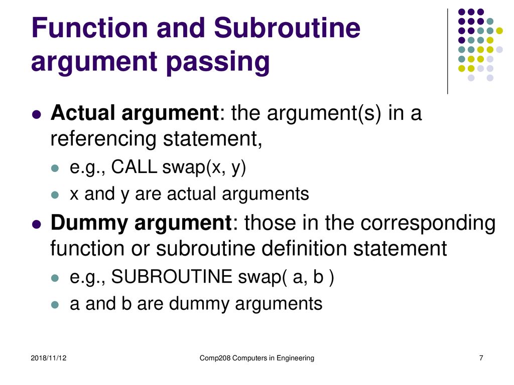 Subroutine Comp 208 Yi Lin. - ppt download