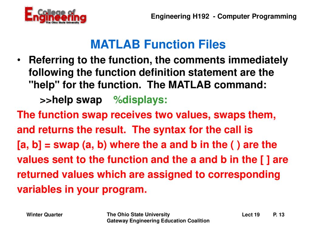 MATLAB: Script and Function Files - ppt download