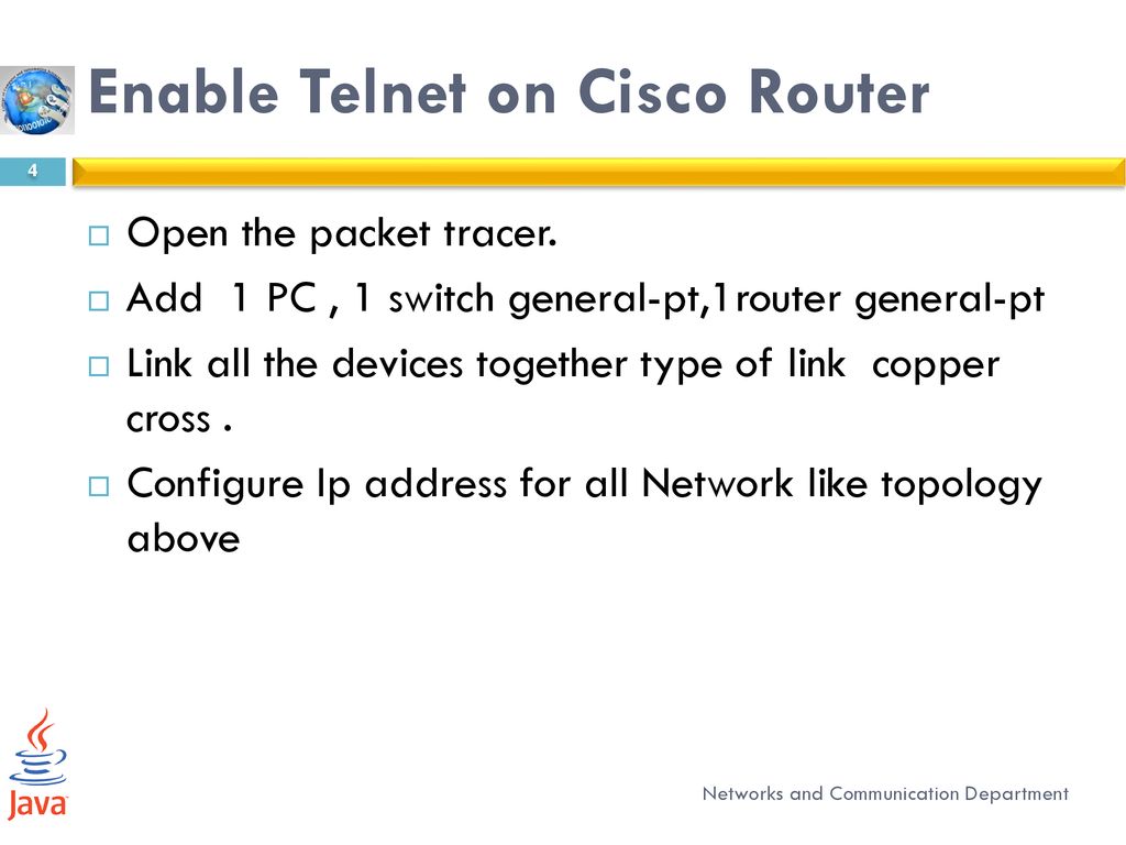 Net 412 (Practical Part) LAB 3 - Telnet - ppt download