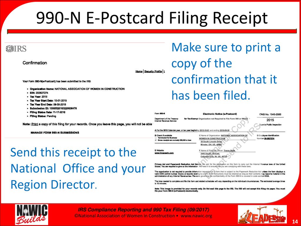 Irs compliance reporting and 990 tax filing ppt download