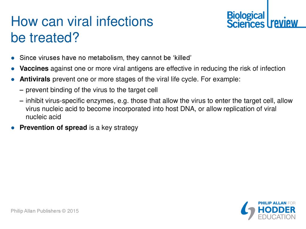 How can viral infections be treated