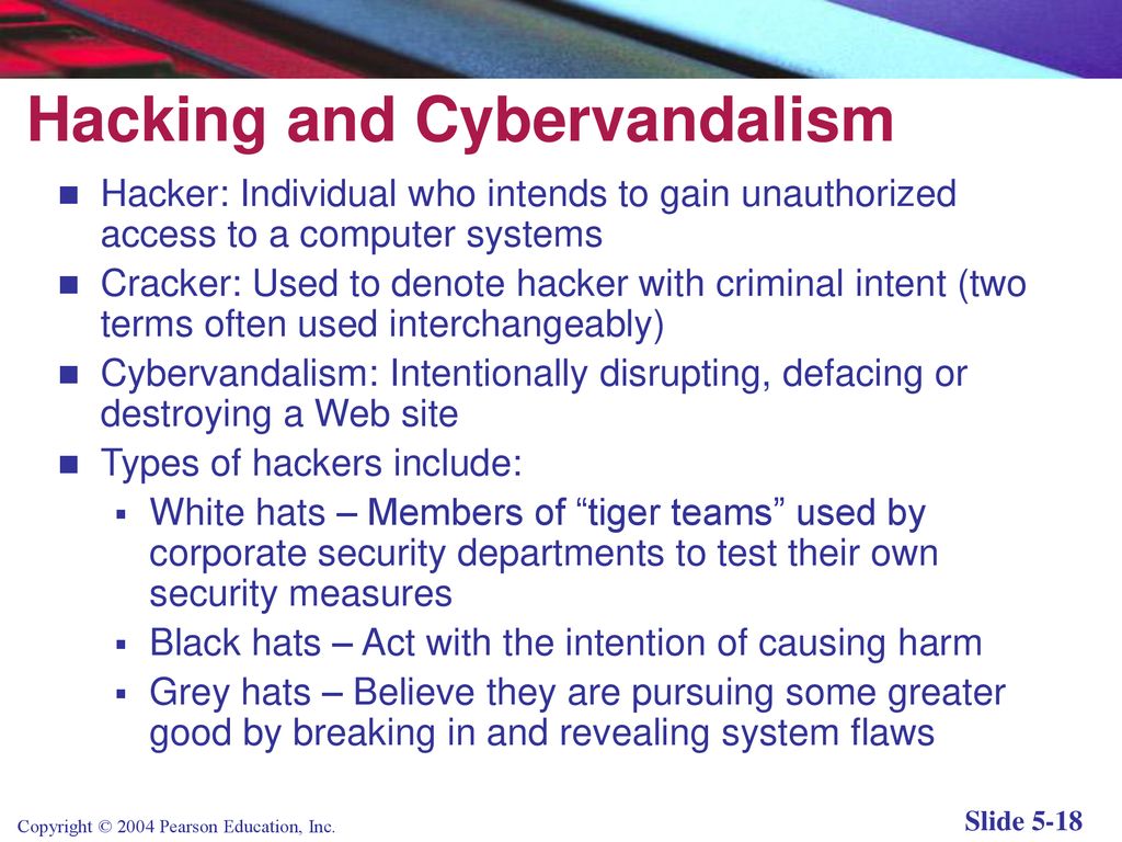 Hacking and Cybervandalism