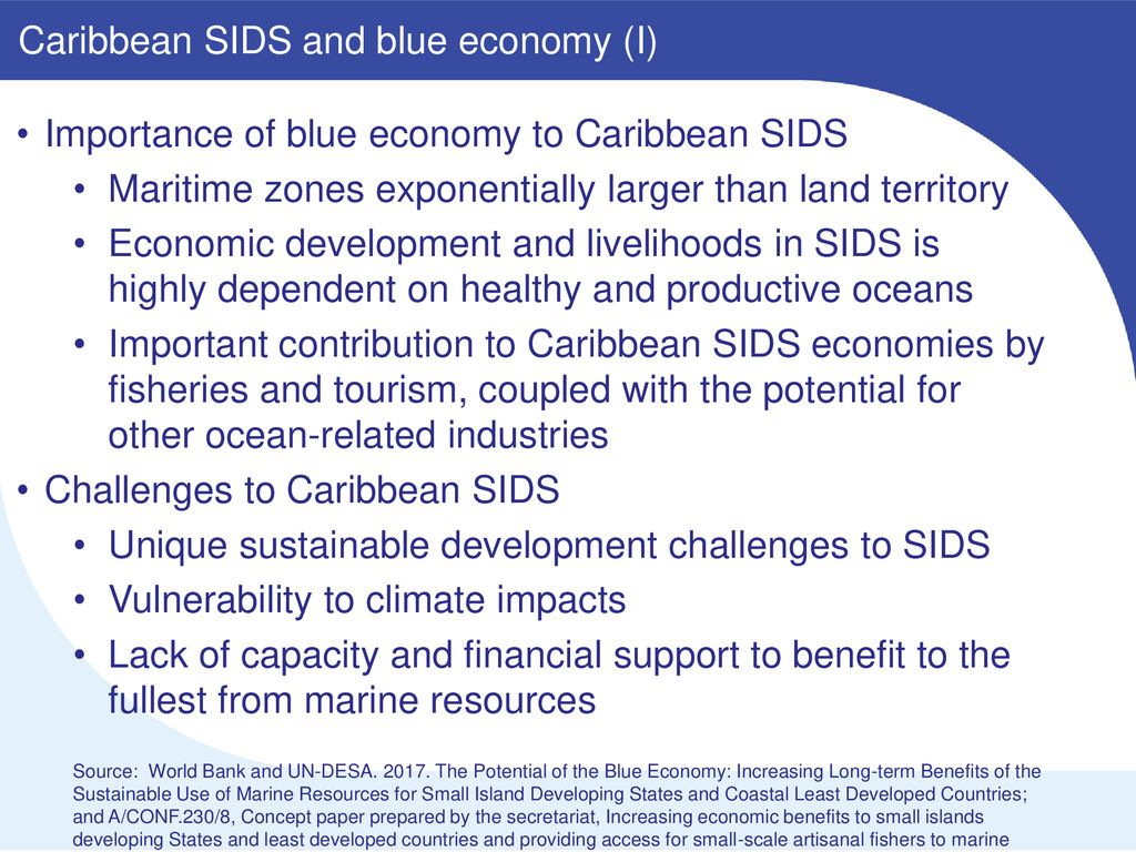 The Potential of the Blue Economy: Increasing Long-term Benefits of the  Sustainable Use of Marine Resources for Small Island Developing States and  Coastal. - ppt download