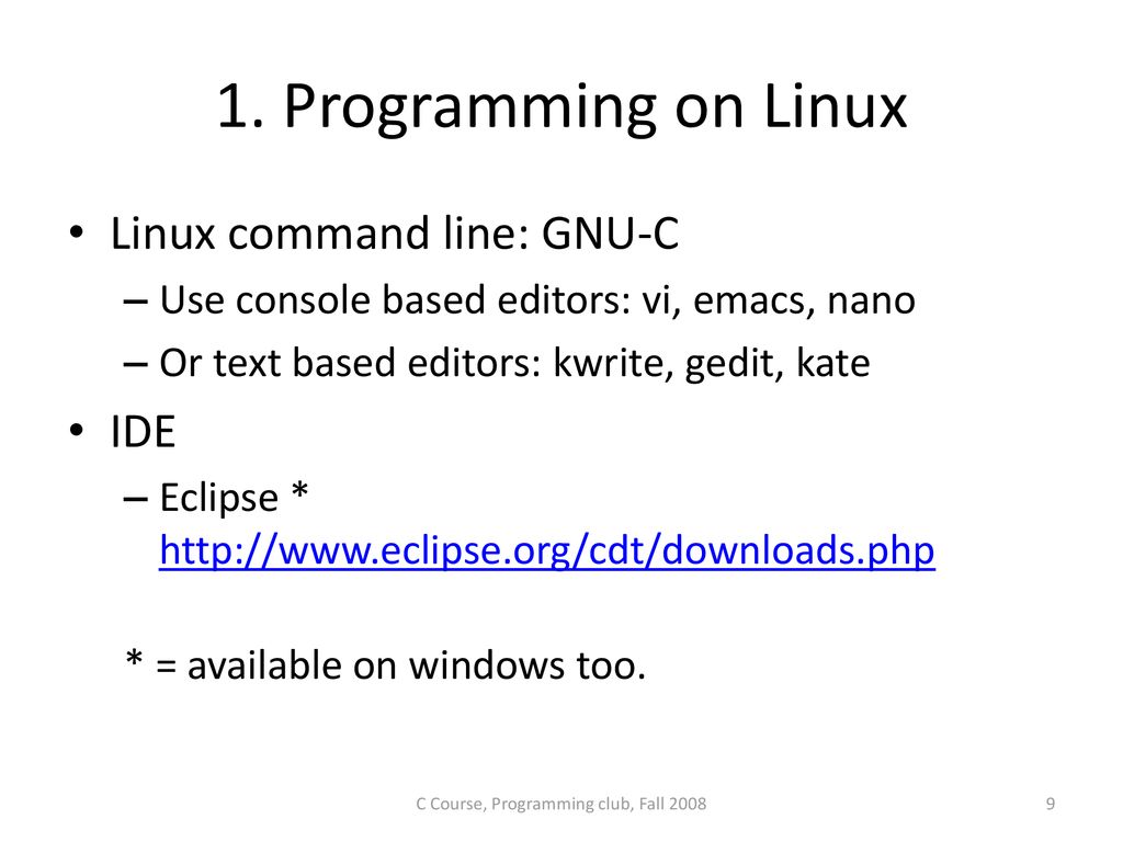 C Programming Lecture Series - ppt download